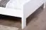 Doppelbett "Easy Premium Line" K6 in Überlänge, 140 x 220 cm Buche Vollholz massiv weiß lackiert
