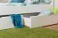 Doppelbett "Easy Premium Line" K7 inkl. 2 Schubladen und 1 Abdeckblende, 160 x 200 cm Buche Vollholz massiv weiß lackiert