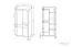Drehtürenschrank / Kleiderschrank Mesquite 01, Farbe: Sonoma Eiche hell / Sonoma Eiche Trüffel - Abmessungen: 199 x 92 x 63 cm (H x B x T), mit 2 Türen und 6 Fächern