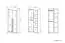 Jugendzimmer - Drehtürenschrank / Kleiderschrank Greeley 02, Farbe: Buche / Weiß / Platingrau - Abmessungen: 199 x 80 x 55 cm (H x B x T), mit 2 Türen und 6 Fächern