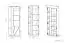 Vitrine Antioch 03, Ausführung: Rechts,  Farbe: Weiß Glanz / Hellgrau - Abmessungen: 201 x 69 x 40 cm (H x B x T), mit 2 Türen und 10 Fächern