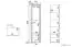 Schrank Nogales 05, Farbe: Sonoma Eiche hell / dunkel - Abmessungen: 202 x 55 x 41 cm (H x B x T), mit 1 Tür, 2 Schubladen und 4 Fächern