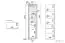 Vitrine Nogales 06, Farbe: Sonoma Eiche hell / dunkel - Abmessungen: 202 x 55 x 41 cm (H x B x T), mit 2 Türen, 1 Schublade und 5 Fächern