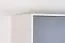 Jugendzimmer - Drehtürenschrank / Kleiderschrank Syrina 05, Farbe: Weiß / Grau / Eiche - Abmessungen: 202 x 153 x 55 cm (H x B x T)
