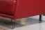 Echtleder Premium Couch Venezia, 3-Sitz Sofa, Farbe: Rubin-rot