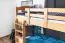 Massivholz Stockbett für Kinder und Jugendliche | Matratzenmaß: 90 x 190 cm | Natur Lackiert | umbaubar in 2 Einzelbetten | Premium-Qualität | inkl. Rollroste Abbildung