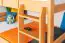 Massivholz Stockbett für Kinder und Jugendliche | Matratzenmaß: 120 x 190 cm | Natur Lackiert | umbaubar in 2 Einzelbetten | Premium-Qualität | inkl. Rollroste Abbildung