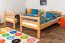 Stockbett für Kinder 90 x 200 cm | Massivholz: Buche | Natur Lackiert | umbaubar in 2 Einzelbetten | inkl. Rollroste Abbildung