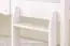 Stockbett mit Stauraum / 2 Schubkästen für Kinder 90 x 200 cm | Massivholz: Buche | Weiß Lackiert | umbaubar in 2 Einzelbetten | Premium-Qualität | inkl. Rollroste Abbildung
