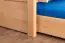 Stockbett + Bettkasten für Kinder 90 x 200 cm | Massivholz: Buche | Natur Lackiert | inkl. Bettkasten | umbaubar in 2 Einzelbetten | inkl. Rollroste Abbildung