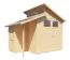 Gartenhaus / Gartenhütte mit Anbau Puchheim 02 inkl. Fußboden, Naturbelassen - 19 mm Elementgartenhaus, Grundfläche: 5,86 m², Doppel-Pultdach