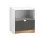 Modernes Jugendzimmer Kinderzimmer - Set D Mackinac, 6-teilig, Farbe: Weiß / Eiche / Grafit matt, Griffe: Metall, ABS-Kantenschutz, aus hochwertigen Material, mit Soft-Close System