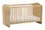Babyzimmer Gitterbett / Babybett | Farbe: Eiche | Liegefläche: 70 x 140 cm | ABS-Kantenschutz | einfaches Design | Kinderzimmer | inkl. Lattenrost