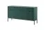 Kommode mit drei Schubladen Worthing 04, Farbe: Grün / Schwarz - Abmessungen: 83 x 154 x 39 cm (H x B x T)