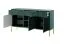 Kommode mit elegantem Design Worthing 06, Farbe: Grün / Gold - Abmessungen: 83 x 154 x 39 cm (H x B x T)