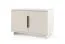 Schuhschrank mit zwei Drehtüren Boquilla 06, Farbe: Kaschmir, schlichtes Design, Push-to-open Funktion, vier Fächer, Maße: 42 x 70 x 40 cm, für den Vorraum