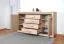 Kommode Kundiawa 11, Farbe: Sonoma Eiche hell / Sonoma Eiche dunkel - Abmessungen: 84 x 160 x 40 cm (H x B x T)