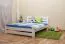 Einzelbett / Gästebett Kiefer Vollholz massiv weiß lackiert A24, inkl. Lattenrost - Abmessung 140 x 200 cm 