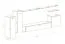 Elegante Wohnwand Balestrand 09, Farbe: Grau / Schwarz - Abmessungen: 160 x 330 x 40 cm (H x B x T), mit vier Türen