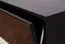 Schwarzer TV-Unterschrank mit blauer LED-Beleuchtung Möllen 22, Farbe: Schwarz - Abmessungen: 30 x 120 x 40 cm (H x B x T), mit Push-to-open Funktion