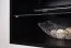 Schwarzer TV-Unterschrank mit blauer LED-Beleuchtung Möllen 22, Farbe: Schwarz - Abmessungen: 30 x 120 x 40 cm (H x B x T), mit Push-to-open Funktion