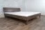 Doppelbett / Gästebett Engordany 10 | Buche Vollholz massiv | lackiert | Liegefläche: 160 x 200 cm | Farbe: Walnuss | mit stabiler Kopfstütze | zeitloses Design