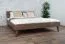 Doppelbett / Gästebett Engordany 10 | Buche Vollholz massiv | lackiert | Liegefläche: 160 x 200 cm | Farbe: Walnuss | mit stabiler Kopfstütze | zeitloses Design