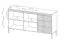 Helles Wohnzimmer - Set A Balta, 4-teilig, Push-to-open Funktion, Farbe: Beige, ABS-Kantenschutz, Beine: Metall