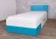 Kinderbett / Jugendbett "Geel" 18, Weiß / Türkis - Liegefläche: 90 x 200 (B x L)