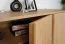 Kommode | 3 Drehtüren | Farbe: Eiche | 6 Fächer | Soft-Close Funktion | verstellbare Einlegeböden | 123 x 46 x 83 cm | Eichenholzbeine | Sideboard
