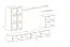 Schlichte Wohnwand Balestrand 30, Farbe: Schwarz / Eiche Wotan - Abmessungen: 160 x 270 x 40 cm (H x B x T), mit fünf Türen