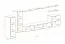 Elegante Wohnwand Balestrand 175, Farbe: Eiche Wotan / Grau - Abmessungen: 160 x 330 x 40 cm (H x B x T), mit LED-Beleuchtung