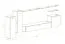Elegante Wohnwand Balestrand 16, Farbe: Grau / Eiche Wotan - Abmessungen: 160 x 330 x 40 cm (H x B x T), mit 11 Fächer