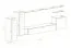 Außergewöhnliche Wohnwand Balestrand 173, Farbe: Eiche Wotan / Schwarz - Abmessungen: 160 x 330 x 40 cm (H x B x T), mit vier Türen und 11 Fächern