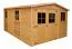 Gerätehaus, Gartenschuppen, Gartenhaus - 3 x 4 Meter - aus Holz / Blockbohlen - inkl. Dachpappe - Satteldach Abbildung