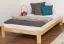 Kinderbett 120 x 200 cm | Massivholz: Kiefer | Natur Lackiert | inkl. Rollrost Abbildung