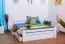 Buche Schubladenbett 160 x 200 cm Weiß Abbildung