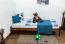 Massivholz Bettgestell Kiefer 90 x 200 cm Nuss Abbildung