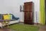 schmaler Schrank, Farbe: Nuss 190x80x60 cm Abbildung