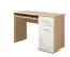 Schreibtisch mit einer Schublade und einer Tür Velle 10, Farbe: Eiche Sonoma / Weiß - Abmessungen: 76 x 104 x 50 cm (H x B x T), mit ausfahrbarer Ablage