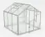 Gewächshaus - Glashaus Rucola L5, Wände: 4 mm gehärtetes Glas, Dach: 6 mm HKP mehrwandig, Grundfläche: 4,80 m² - Abmessungen: 220 x 220 cm (L x B)