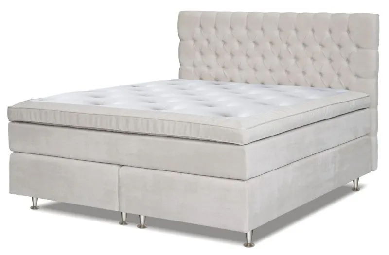 Boxspringbett 105 x 200 cm Weiß Abbildung