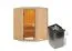 Sauna "Eetu" SET mit Ofen 9 kW - 151 x 151 x 198 cm (B x T x H)