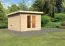 Saunahaus "Anni 1" SET A inkl. Boden, Farbe: Natur - 309 x 309 cm (B x T), Grundfläche: 9,3 m²