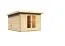 Saunahaus "Anni 1" SET A inkl. Boden, Farbe: Natur - 309 x 309 cm (B x T), Grundfläche: 9,3 m²