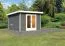 Saunahaus "Anni 1" SET B Farbe: Terragrau - 309 x 309 cm (B x T), Grundfläche: 9,3 m²