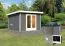 Saunahaus "Anni 1" SET B mit Ofen 9 kW, Farbe: Terragrau - 309 x 309 cm (B x T), Grundfläche: 9,3 m²