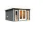 Saunahaus "Anni 2" SET A Farbe: Terragrau - 369 x 309 cm (B x T), Grundfläche: 9,3 m²
