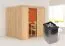 Sauna "Eemil" SET mit Ofen 9 kW - 196 x 170 x 198 cm (B x T x H)