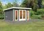 Saunahaus "Anni 3" SET A Farbe: Terragrau - 369 x 369 cm (B x T), Grundfläche: 13,32 m²